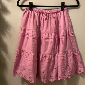MINI BODEN Cotton Eyelet Skirt, 9-10y, Midi Length, EUC